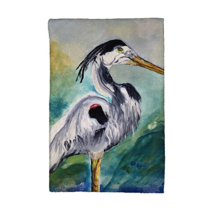 Torchon de cuisine Betsy's Blue Heron pour la vente par Betsy Drake Interiors