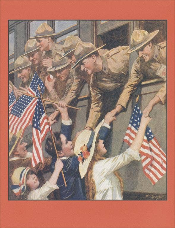 Found Image Press – wholesale Magnet – Magnet ML-79 Doughboys Leaving by Train0