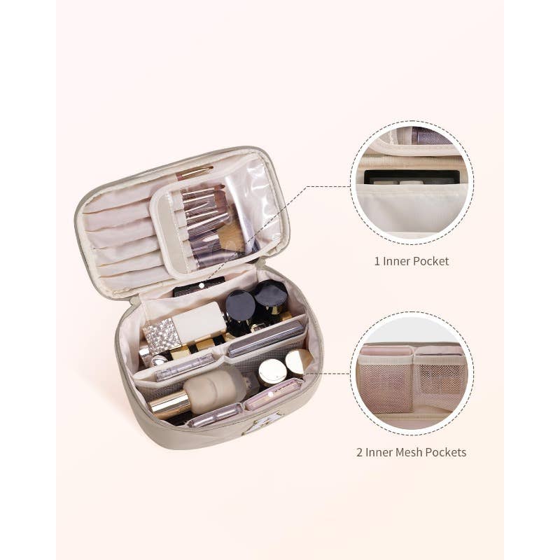 wandf – wholesale Make-up/cosmetic bag – Wandering Nature Puffer Initial Makeup Bag for Moms, Wives3