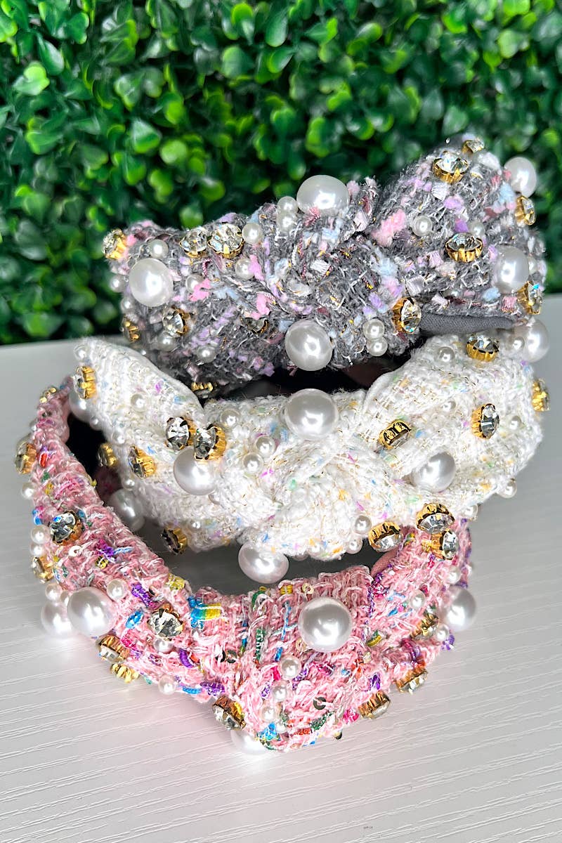 Kids Charm Online - Vente Serre-tête – enfant - BANDEAU SUPER MIGNON EN PERLES ET STRASS POUR FILLES. 2 PIÈCES/12 $5