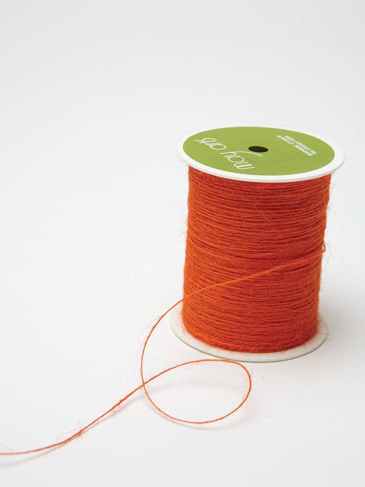 1 Millimeter Orange 100% Jute Burlap String for wholesale by May Arts Ribbon