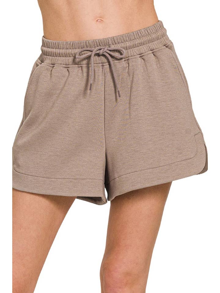 Vanilla Monkey - Wholesale Lounge Shorts - Women's - Scuba Elastic Waistband Shorts With Pocket6