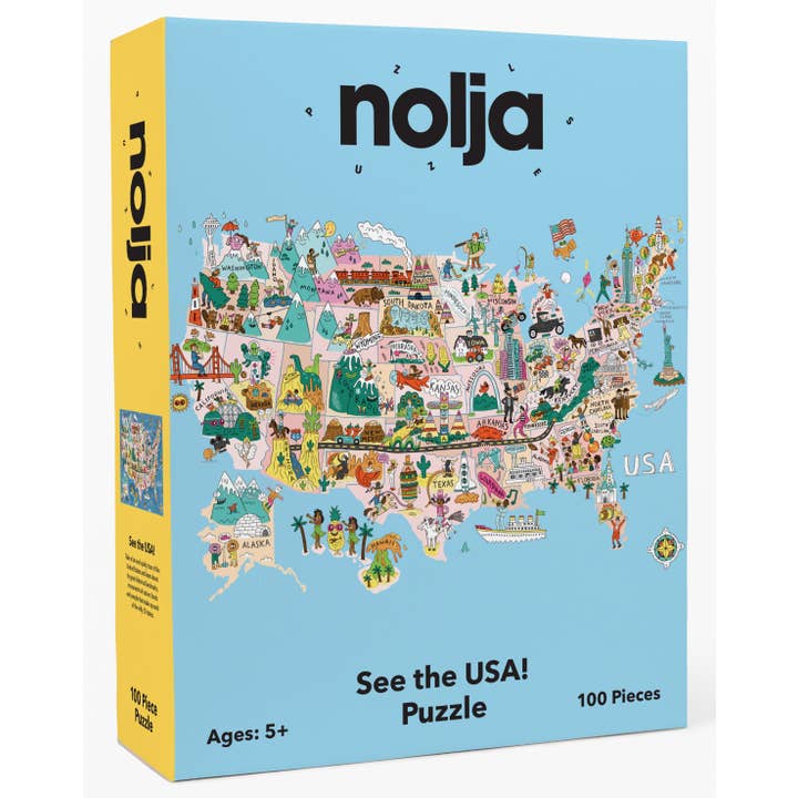 Toysmith - Wholesale Puzzle - Kids - Nolja See the USA 100 Piece Jigsaw Puzzle