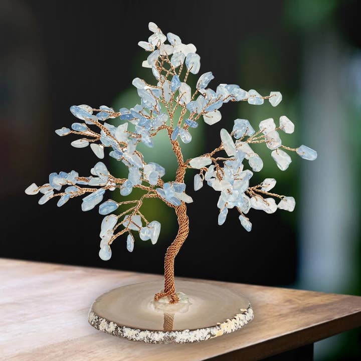 BRECK + FOX - Wholesale Decorative tabletop object - Aquamarine Stone Tree3