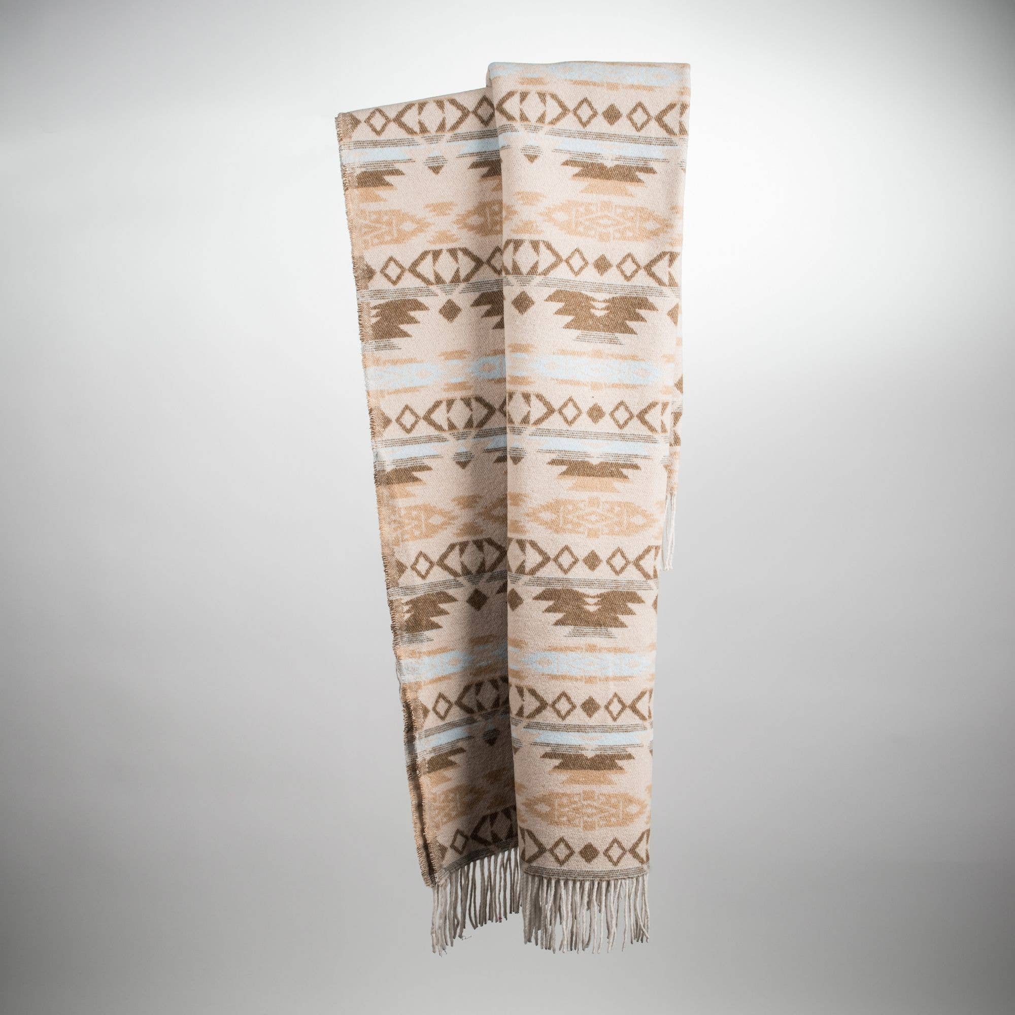 Beat Collection by Lanificio Idealtex Srl – Großhandel Überwurfdecke – Sioux Plaiddecke aus weicher Wollmischung mit ethnischem Muster4