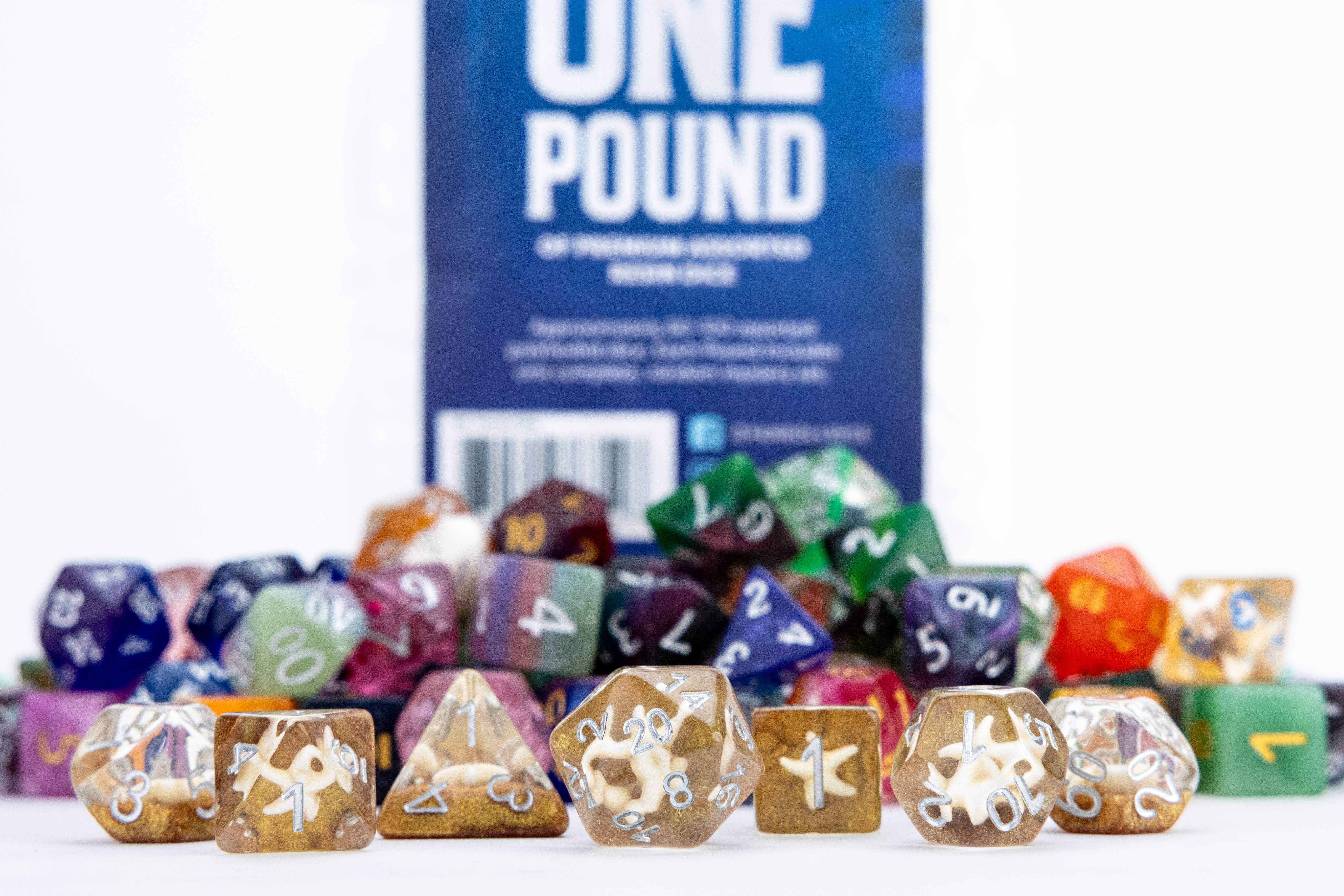 FanRoll by Metallic Dice Games - Wholesale Dice - Dozens of Dice!   One POUND of Loose Dice Assortment!6