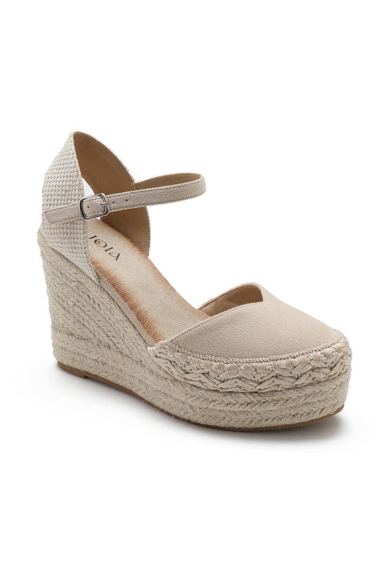 Joia Paris - Vente Chaussures compensées – femme - Sandale compensée à plateforme et couture tendance JN-797