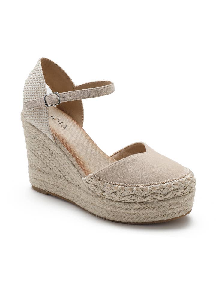 Joia Paris - Wholesale Wedges - Women's - Platform wedge sandal with trendy stitching JN-797