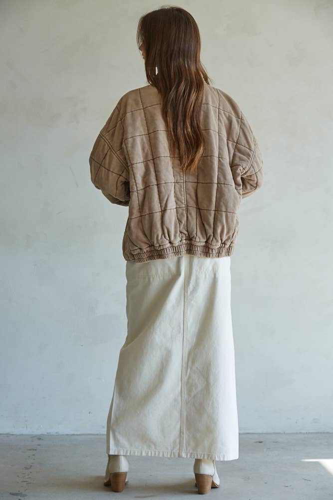 By Together - Wholesale Jacket - Women's - L4369 | Long Sleeve Quilted Knit Mineral Washed Jacket5