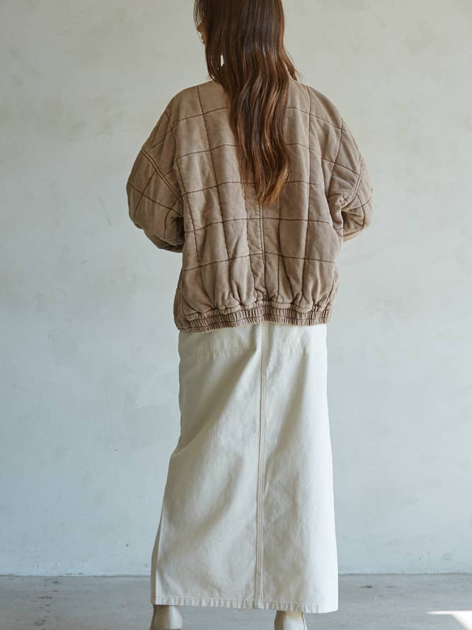 By Together - Wholesale Jacket - Women's - L4369 | Long Sleeve Quilted Knit Mineral Washed Jacket5