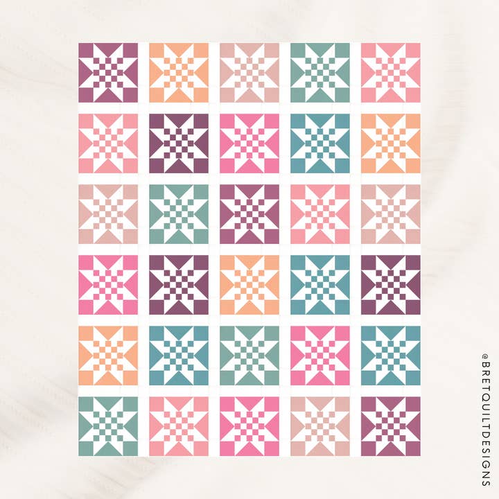 Star Check Quilt Pattern for wholesale by Bre T Quilt Designs