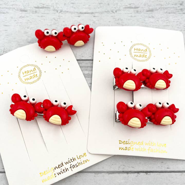SoapElenGlen - Wholesale Hair Clip - Kids - Ocean Animal Alligator Barrette, Crab Starfish Hair Clip18