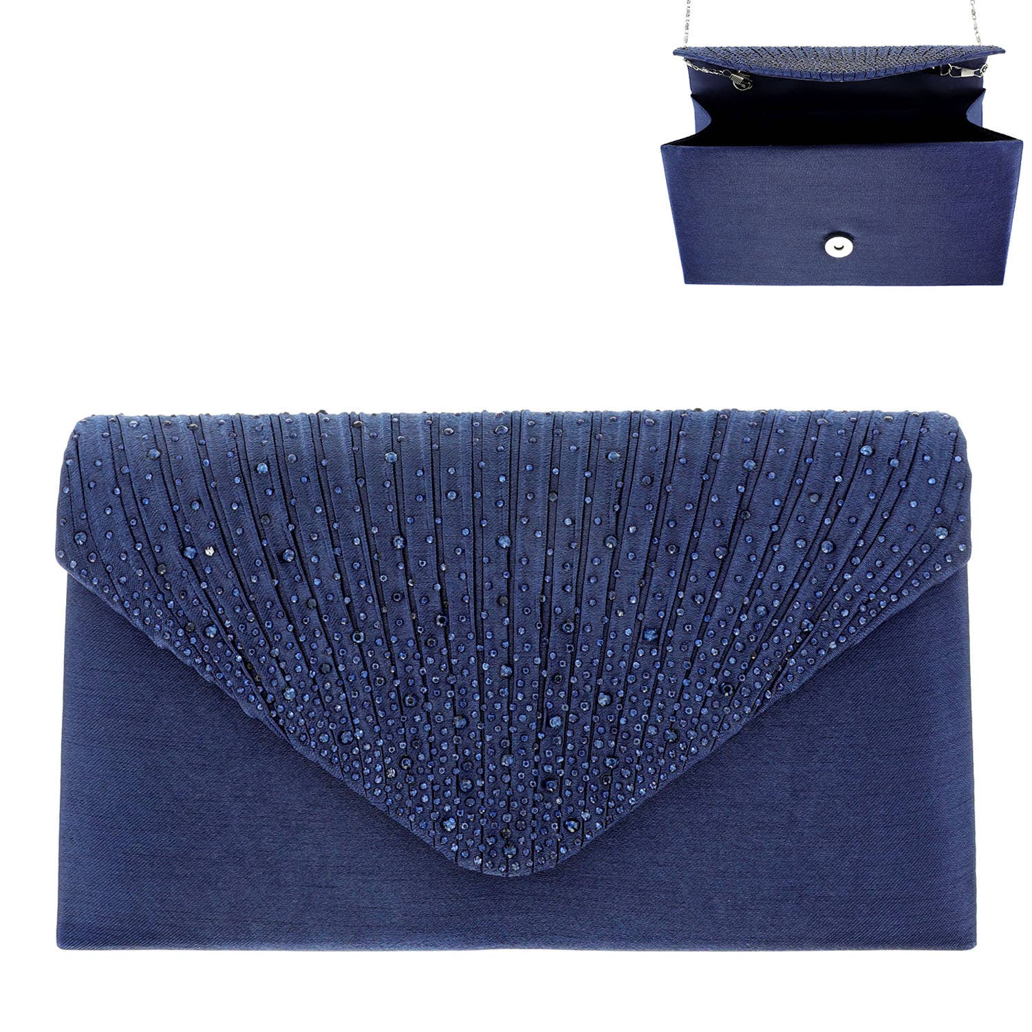 SP Sophia Collection - Vente Pochette – femme - Sac de soirée à bandoulière avec enveloppe en strass5