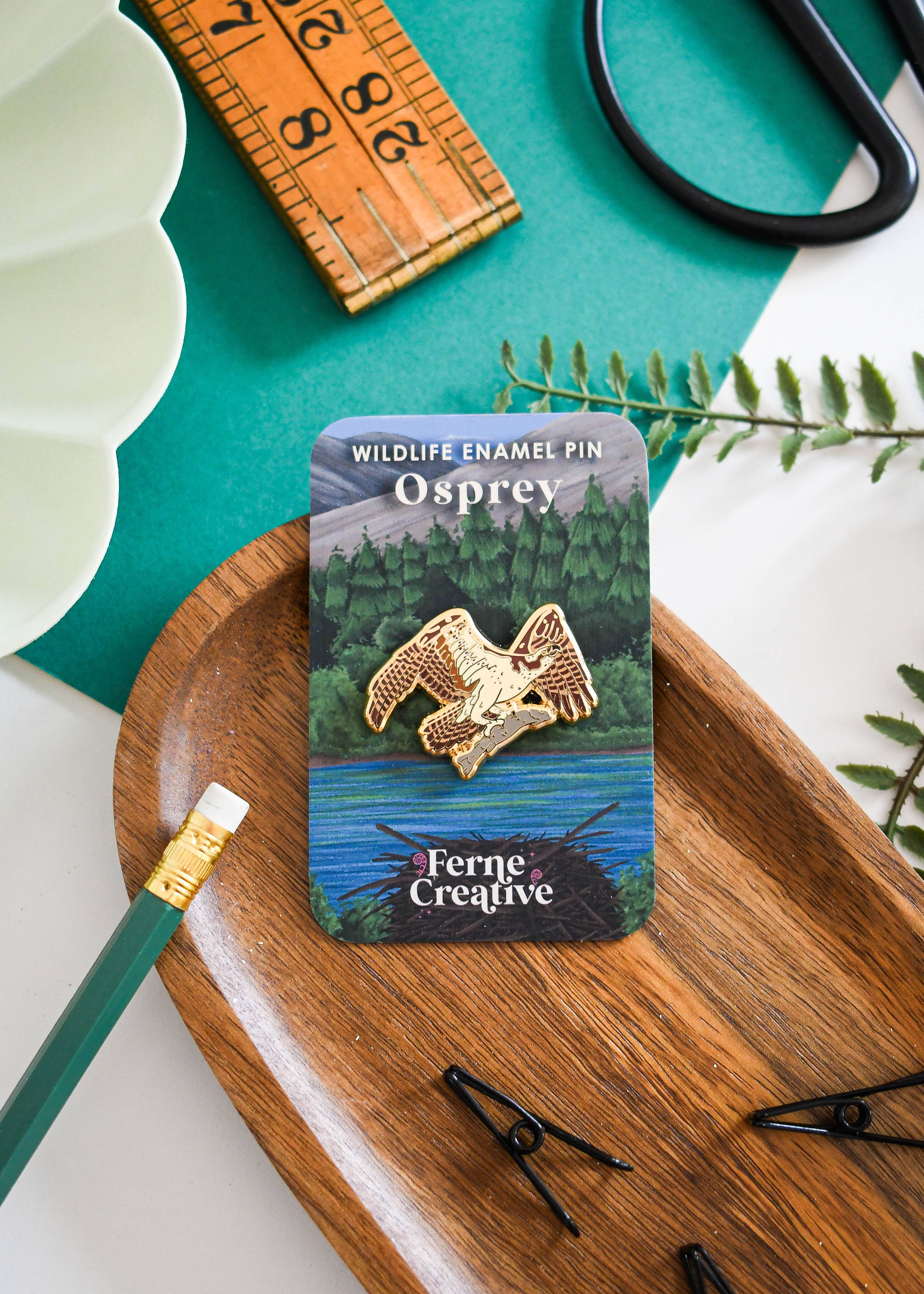 Ferne Creative - Wholesale Lapel Pin/Button - Osprey Enamel Pin