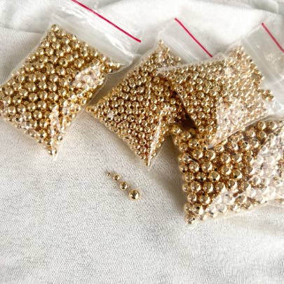 Js Wholesale Jewelry - Wholesale Beads - 14K Gold Filled Non Tarnish Spacer Beads,6mm Gold beads (Cop6