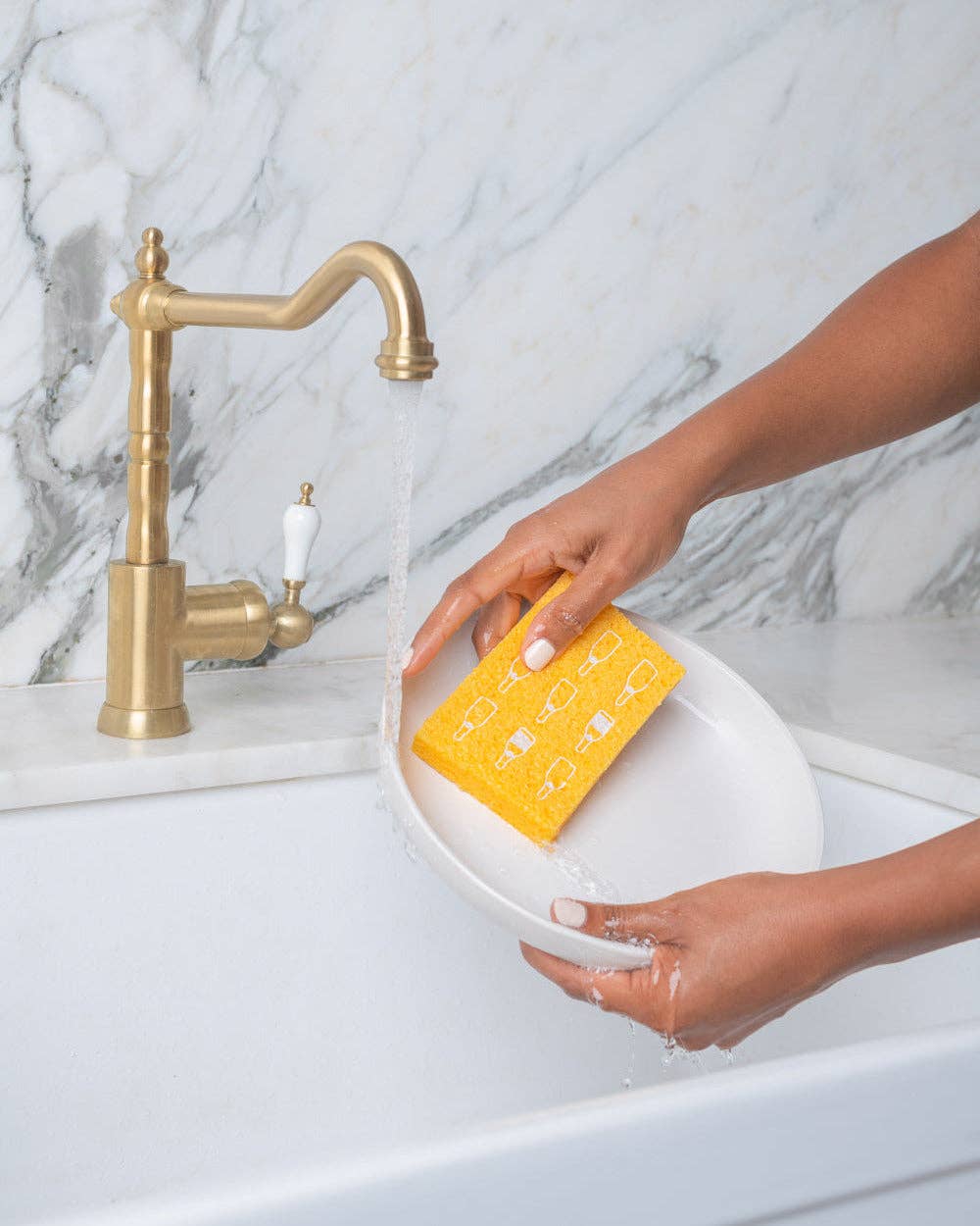 Wine Wash Co. - Wholesale Cleaning Sponge - Biodegradable Pop-Up Sponge - Pink/Orange4