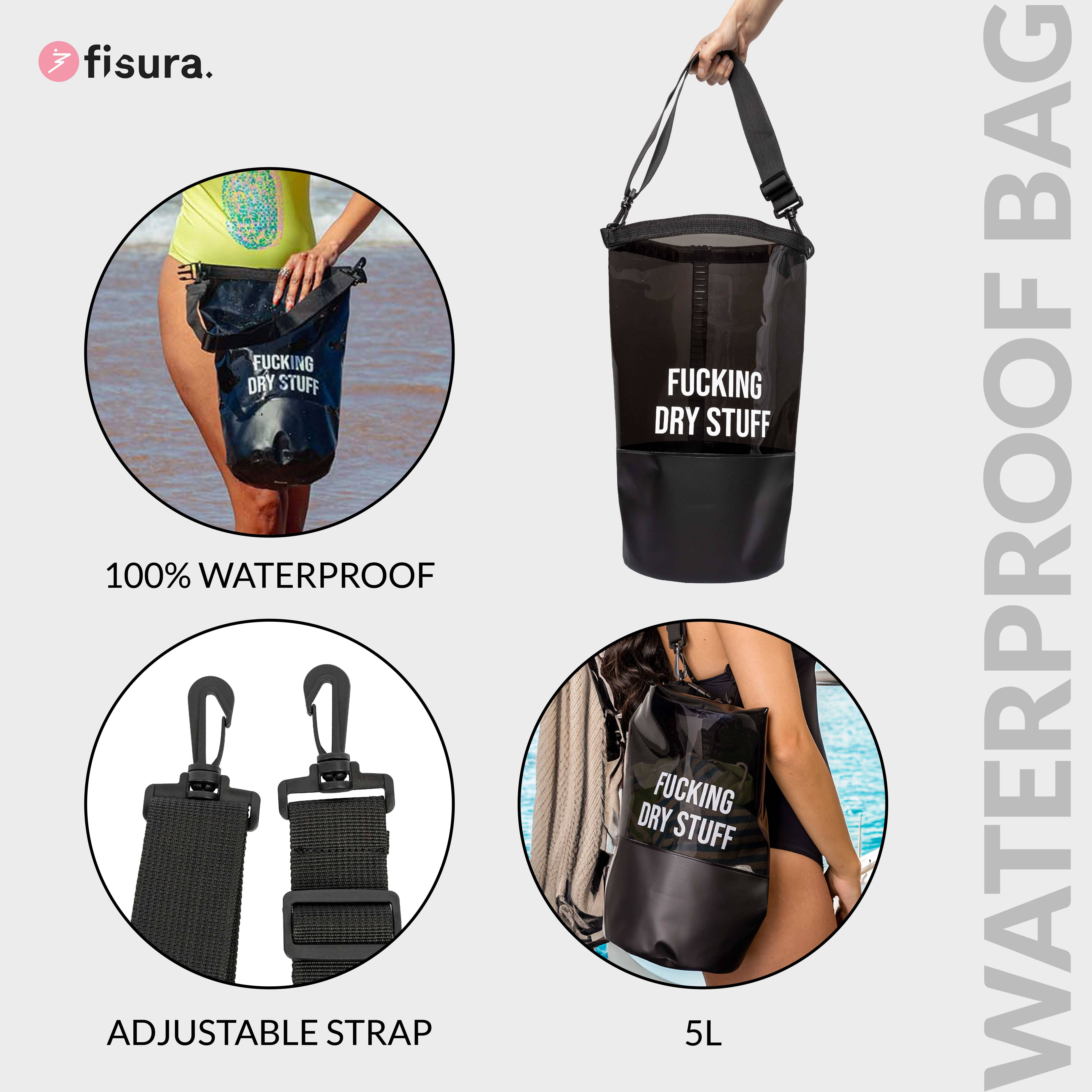 Fisura - Wholesale Beach Bag - "Fucking dry stuff" dry bag1
