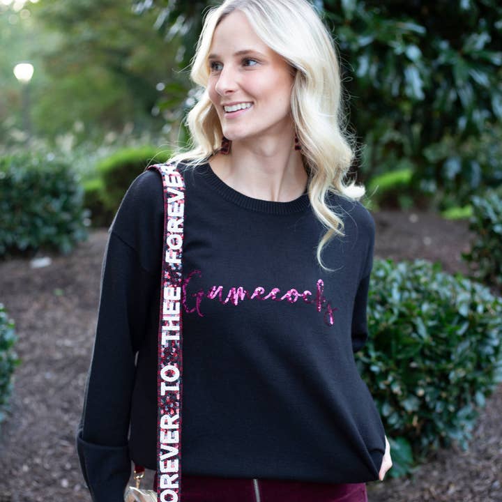 Sequin Script Sweater - NCAA Licensed for wholesale by Kickoff Couture