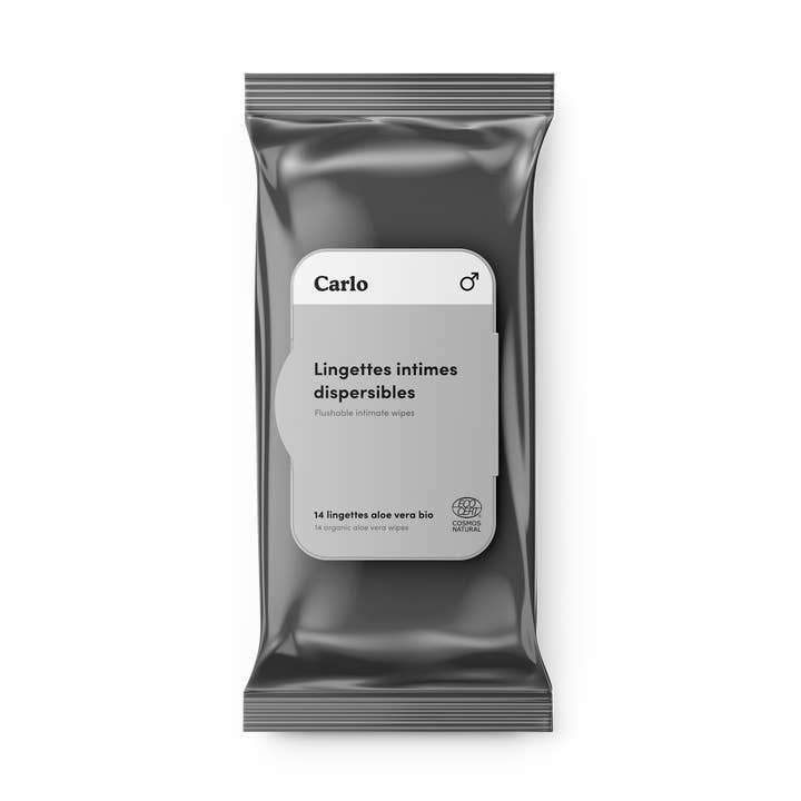 Carlo - Men's Intimate Wipes - Pack of 14 linings individually for wholesale by Carlo & Carla