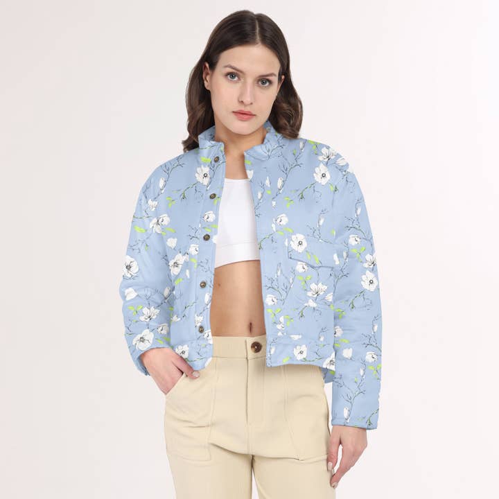 Celestial Orchid quiltet jakke for engroshandel hos The Cozyy Affair
