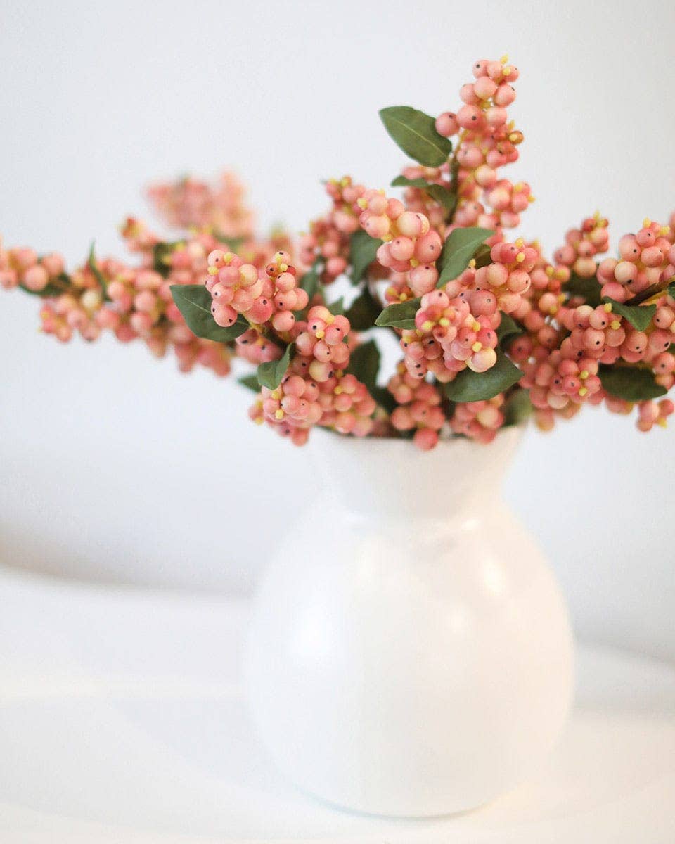 Prestige Botanicals - Wholesale Artificial flowers - Pink Artificial Snowberry 20.5"4