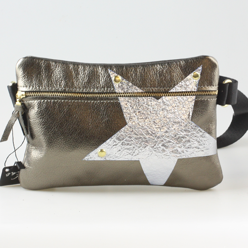 Zina Kao Exclusives - Wholesale Belt Bag - Women's - The Metallic Vail Hipbag w/Star Applique6