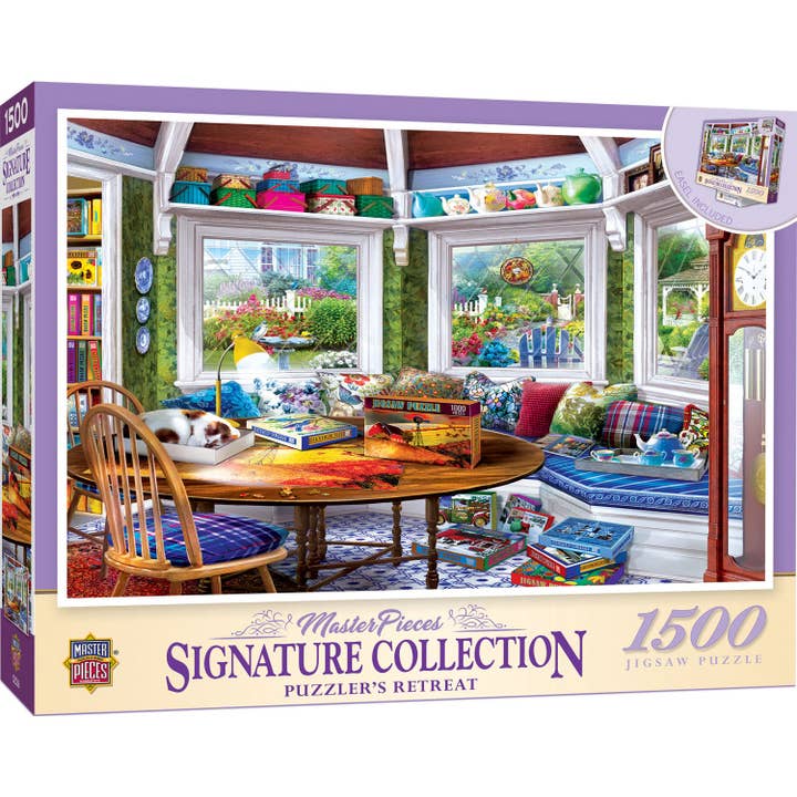Signature - Puzzler's Retreat 1500 Piece Jigsaw Puzzle for wholesale by Masterpieces Puzzles