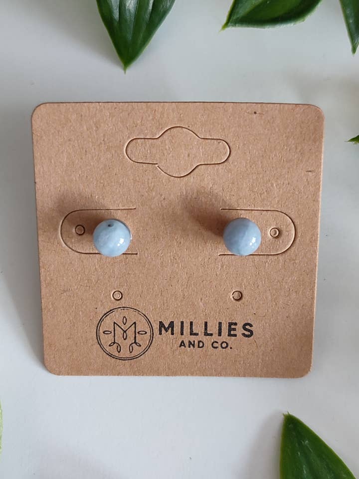 Quartz stud earrings for wholesale by Millies and co.