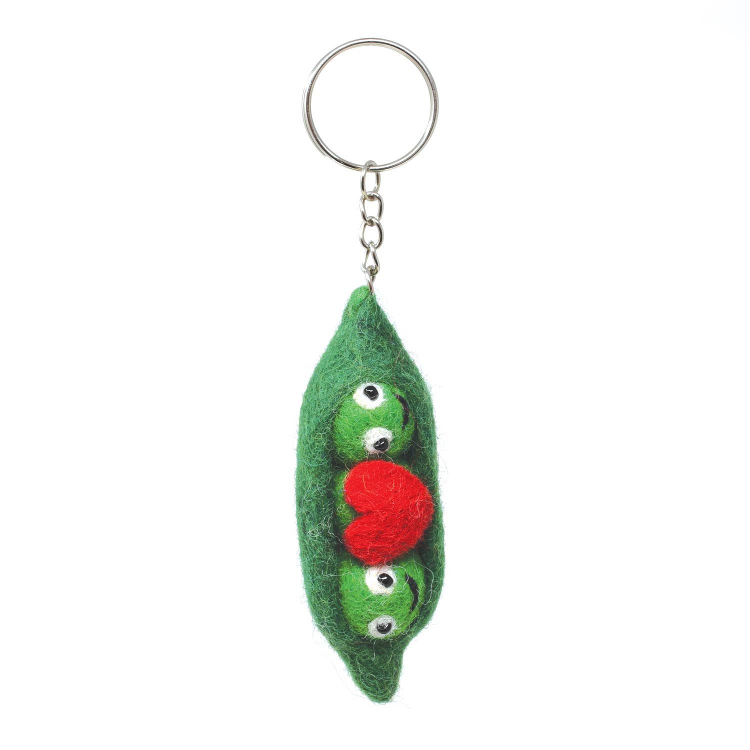 Black Yak Ltd - Wholesale Keychain - Unisex - Felt Keychain - 2 Peas In A Pod Felt Keyring, Bag Charm0