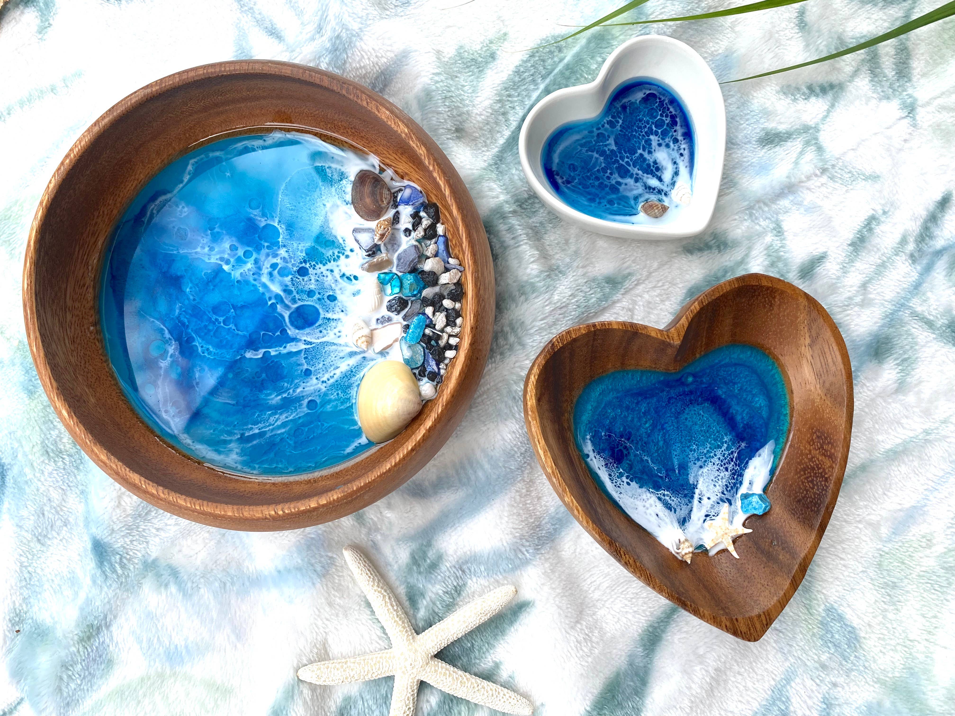 TBM Creations LLC - Wholesale Jewelry Dish - Made in Hawaii Medium Ocean trinket dish bowl | Jewelry dish3