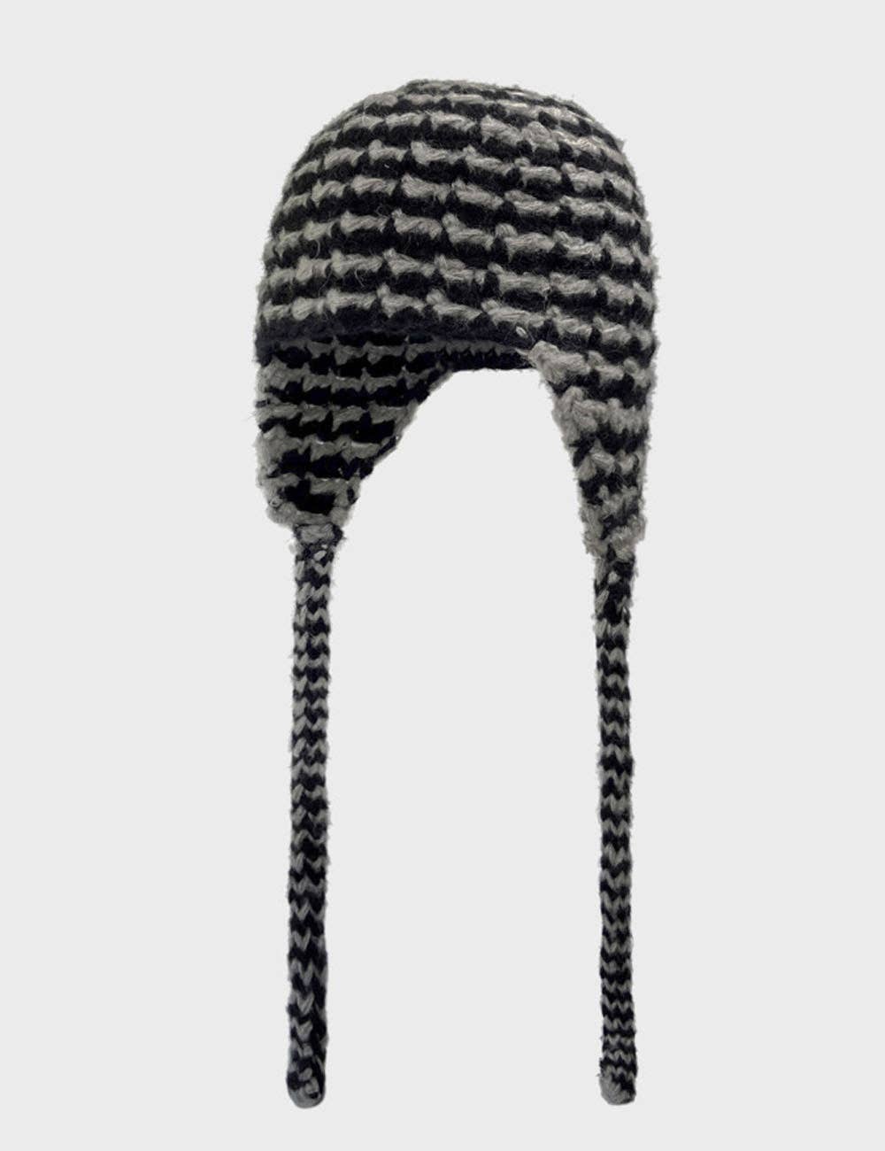 Dipped Shop - Wholesale Beanie - Women's - Winter Handmade Crochet Ear Flap Tassel Knit Hat DP25G7294