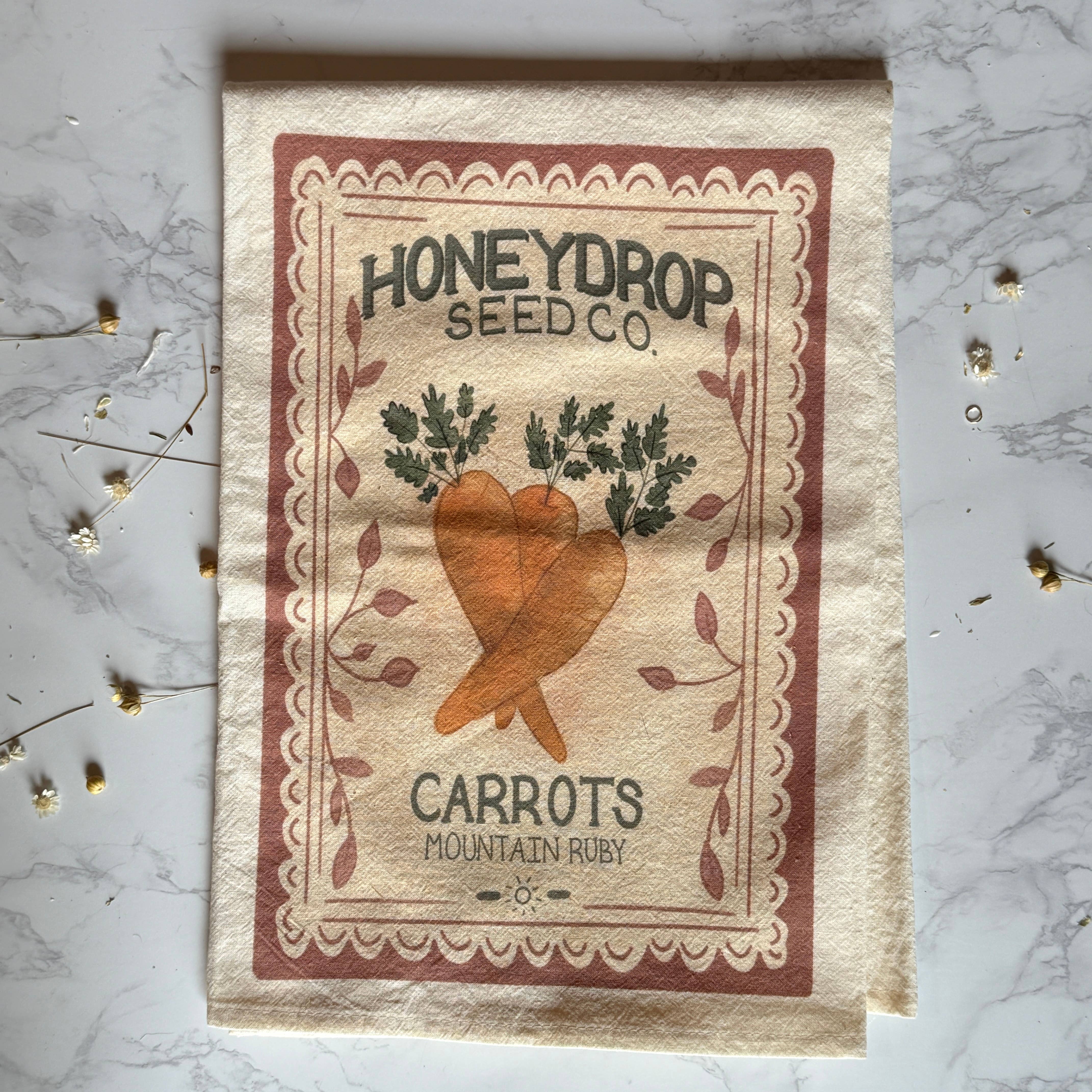 Quirks of Art co. - Wholesale Tea Towel - Flour Sack Tea Towel | Wildflowers | Seed Packet7