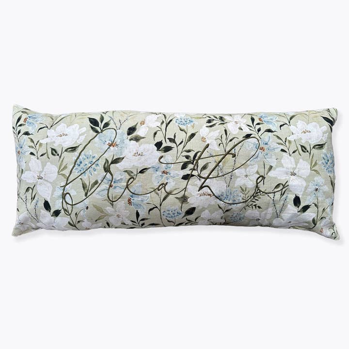 Beth Schneider Designs, LLC - Wholesale Lumbar Pillow - Breathe Lumbar 100% Soft Cotton Pillow Cover and Insert 36"Wx14"H4