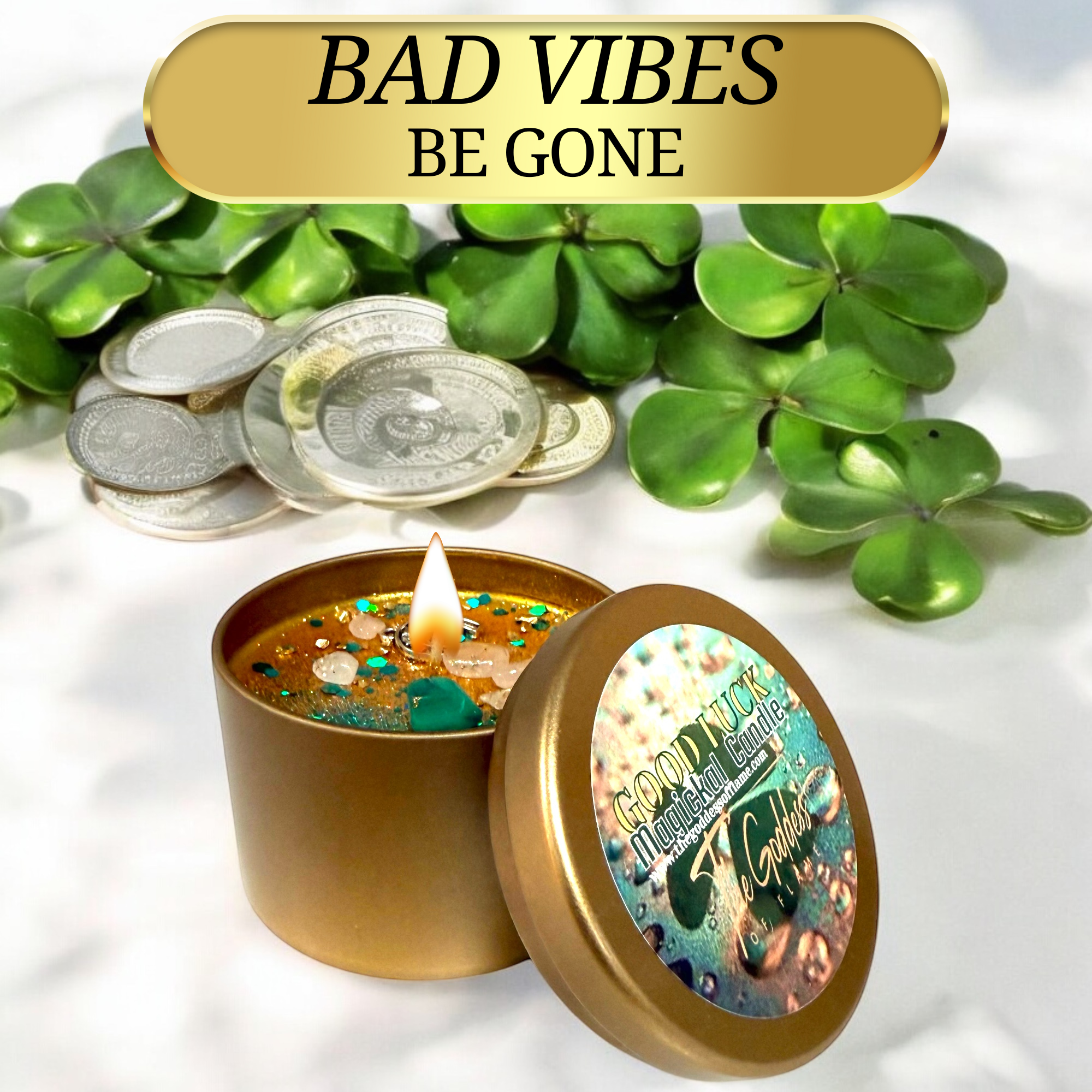 Gold Good Luck Magic Spell Candle for wholesale on Faire7