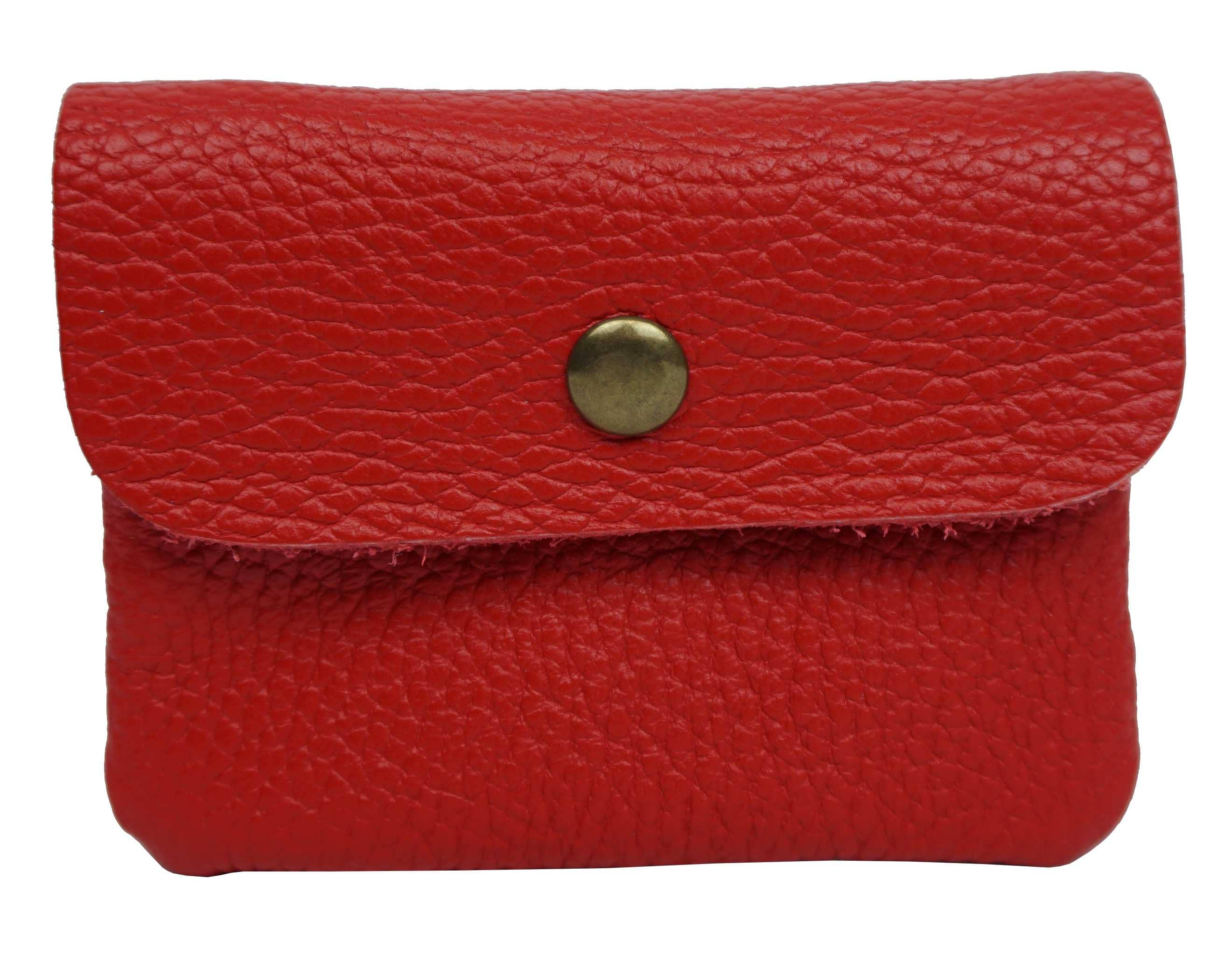 Anais - Wholesale Wallet - Women's - Plain leather wallet with matte gold metal button PMD2700M1