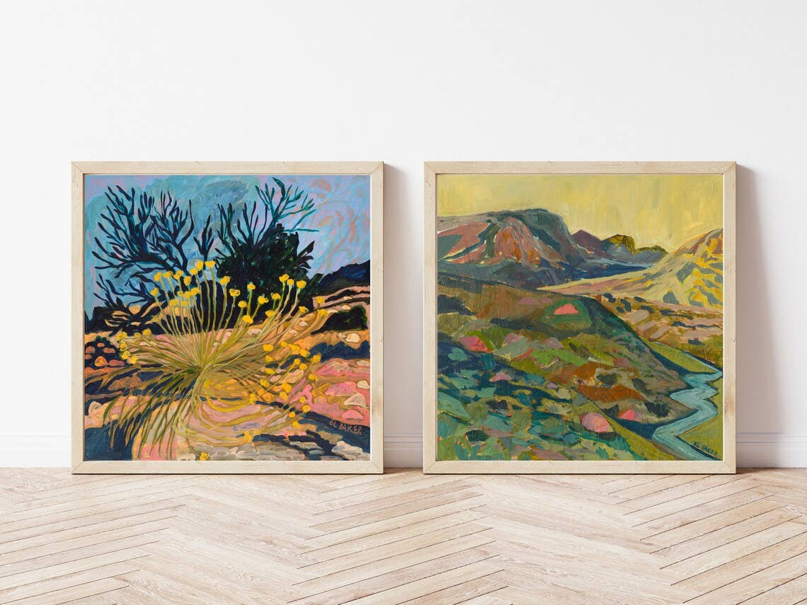 El Baker Art - Wholesale Art Print - Midcentury Modern Canyon Western Landscape Print2