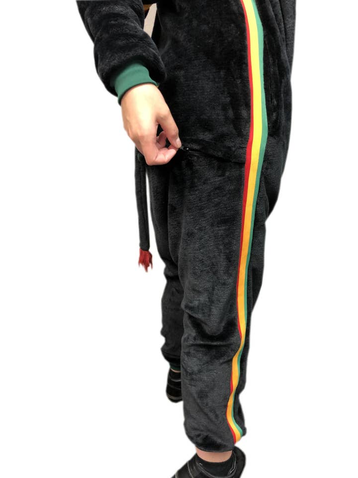 Jammies For Parties - Wholesale Onesie – Women's - Adult Unisex Animal Onesie Pajamas - Rasta Lion4