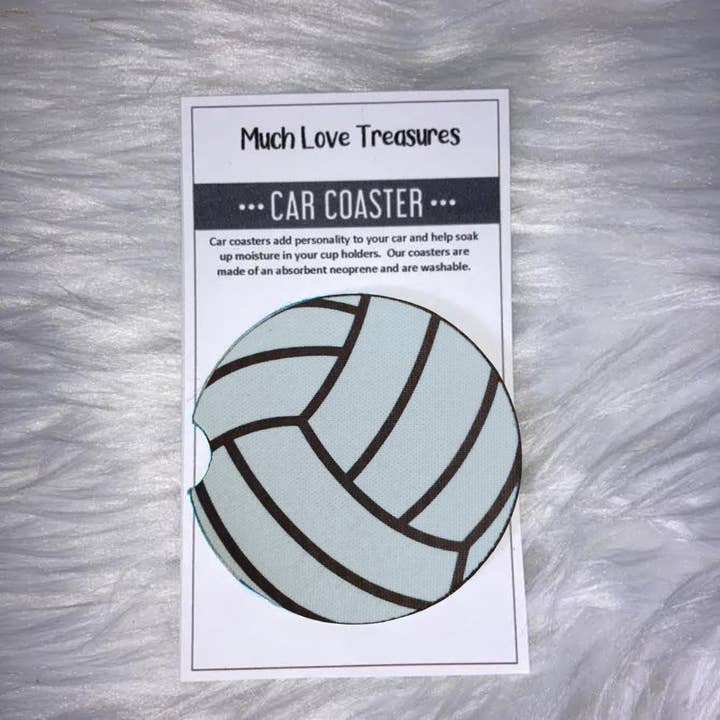Much Love Treasures - Wholesale Car Coaster - Women's - Volleyball Car Coaster