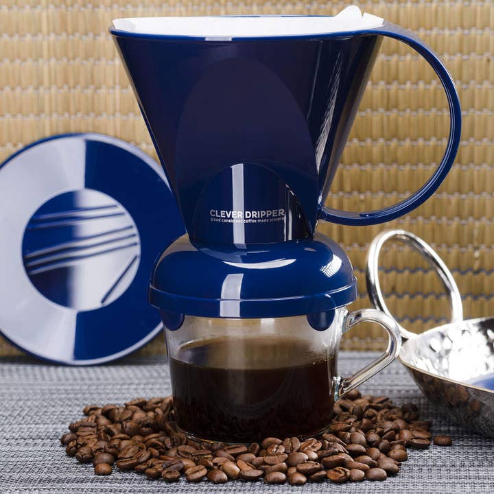 Sable Brew - Wholesale Pour Over & Dripper - Clever Coffee Dripper and Filters, Large 18 oz (Royal Blue)6