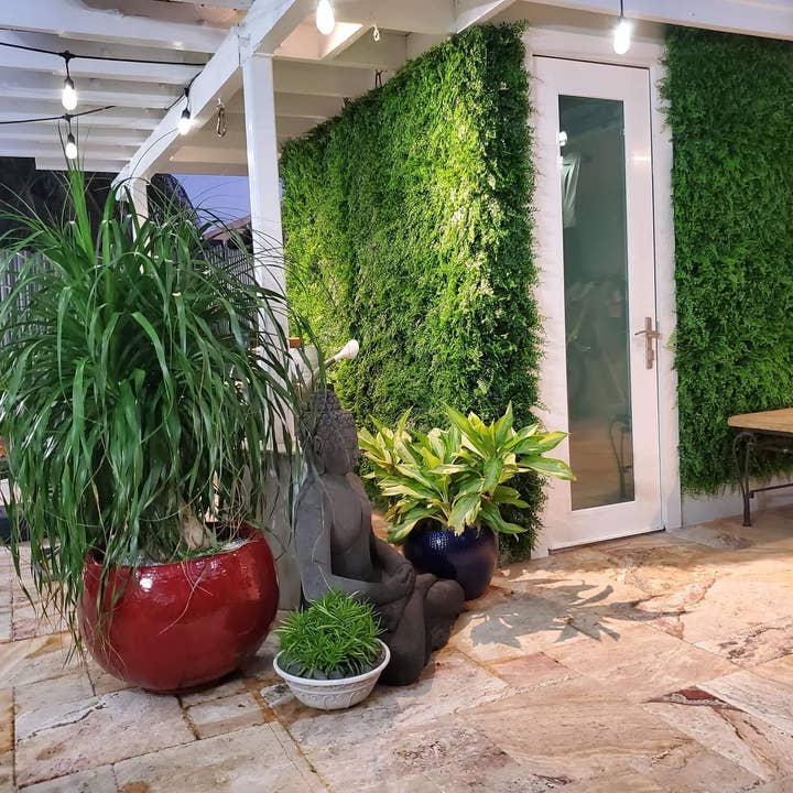 Designer Plants - Wholesale Artificial plant - Lush Fern Artificial Green Wall 40" x 40" 11SQ FT Commercial Grade UV Resistant14
