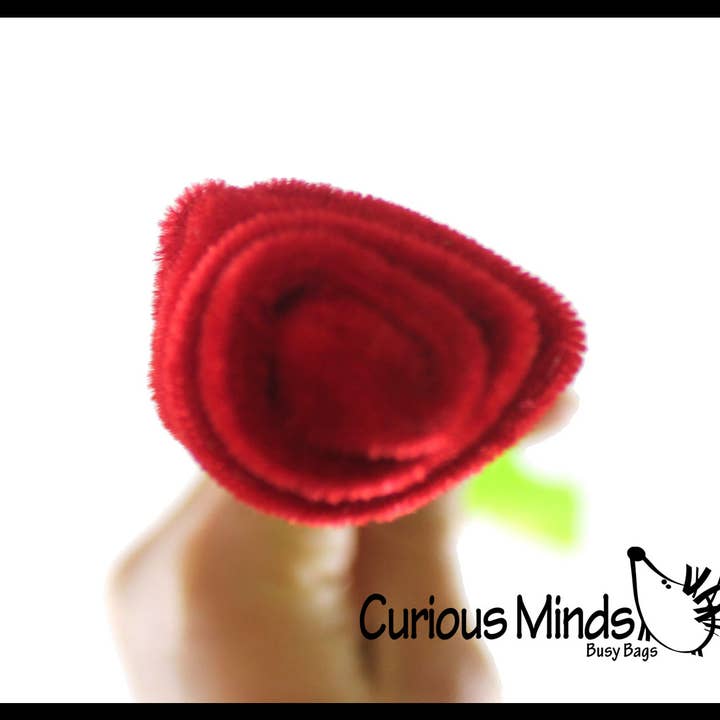 Curious Minds Toys - Wholesale Stuffed/Plush Toy - Kids & Baby - 1 Plush Rose Toy - Plush Wire Flower Rose Novelty Toy Favors5