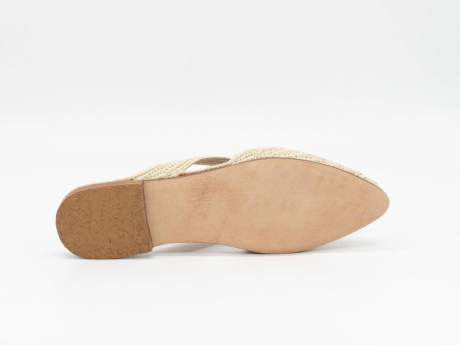 Beige Moroccan Raffia Slippers, Raffia shoes, raffia flats for wholesale on Faire1