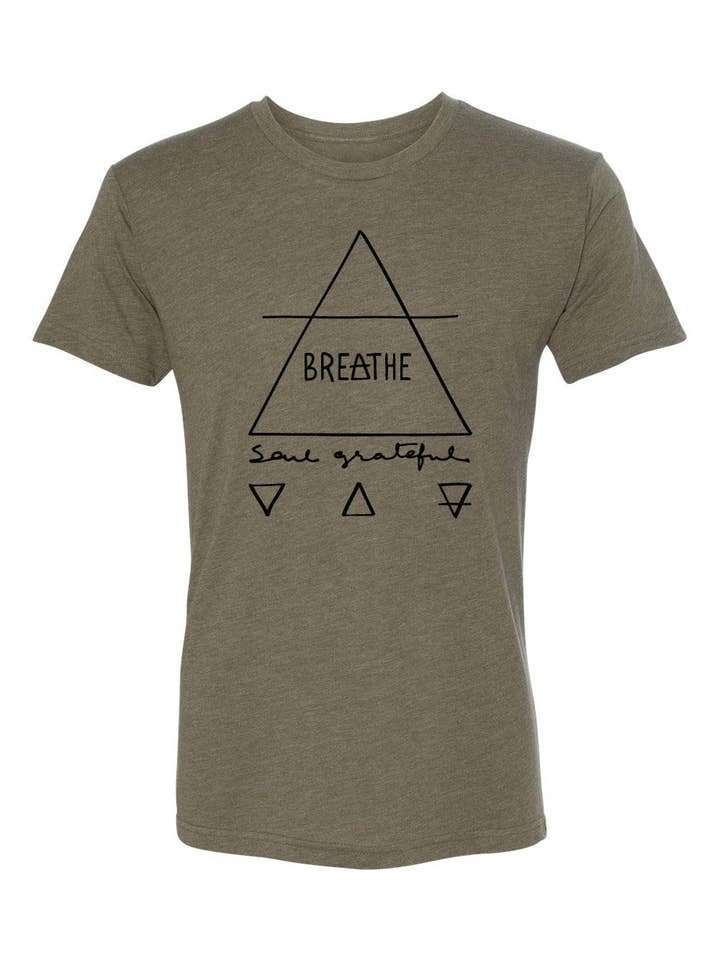 Maglietta Breathe Soul Grateful Tri-Blend per la vendita all'ingrosso da parte di Soul Grateful