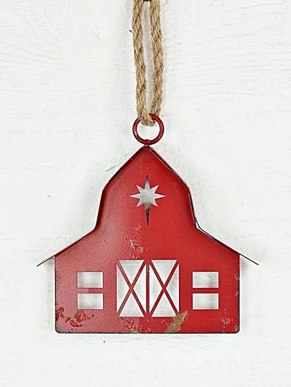 M30126- Vintage Metal Ornament-7Wx7H-Red Barn and other Purchase Wholesale red barn. Free Returns & Net 60 Terms on Faire trending on Faire.