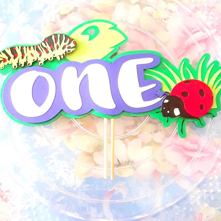 Dream Events in Paper – wholesale Cake/cupcake topper – Bug Themed Cake Topper3