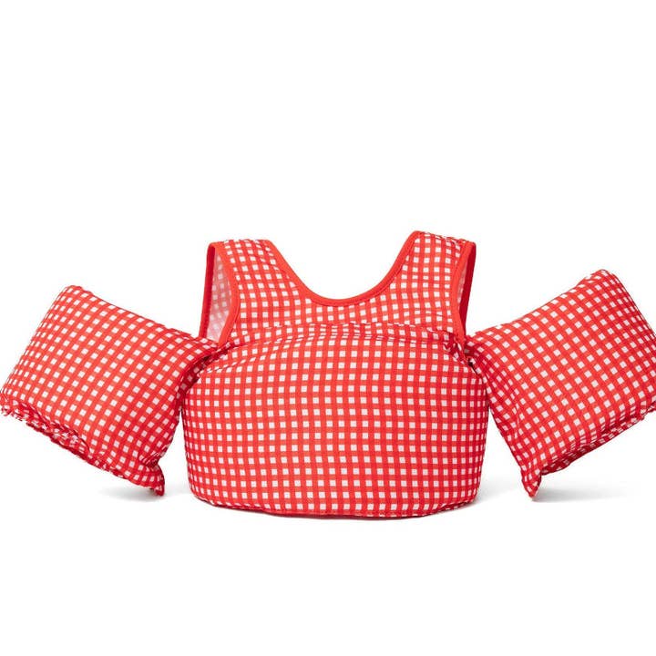 Röd Gingham Barn Flytväst för wholesale av Drip Floats