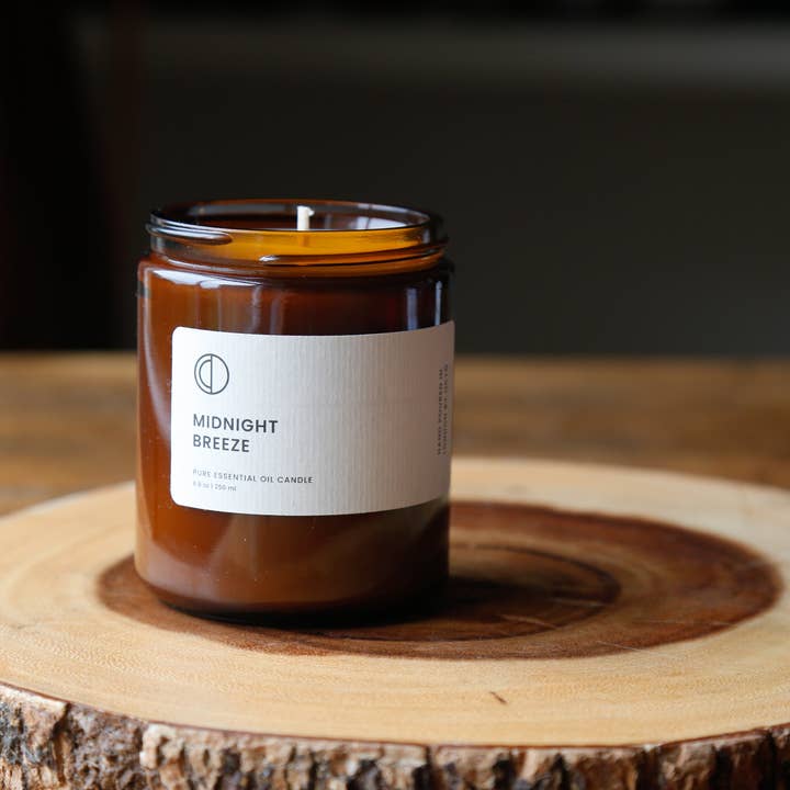 OCTŌ - Wholesale Jar/Filled Candle - Midnight Breeze candle (Rose Geranium + Vetiver + Patchouli)2