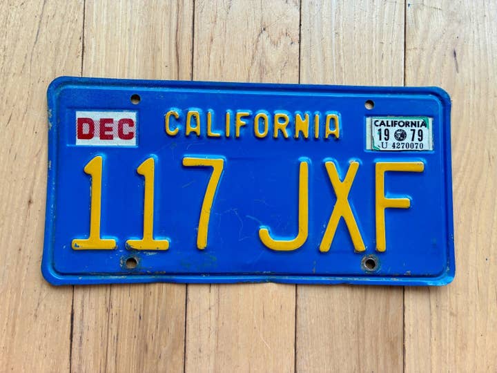 Matrícula da Califórnia de 1979 por atacado de RusticPlates