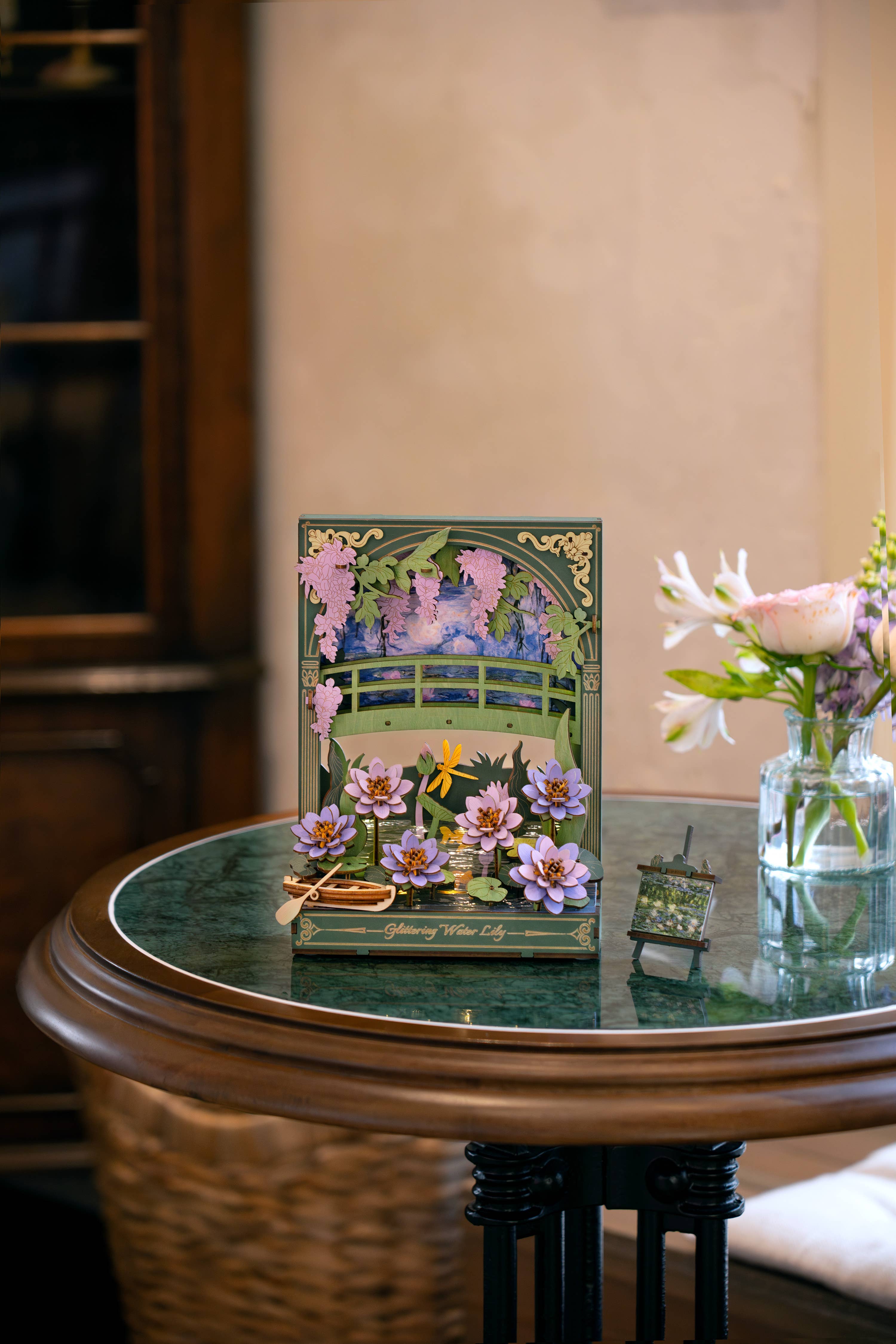 Hands Craft - Vente Puzzle – enfant - Puzzle en bois 3D : Nénuphar scintillant4