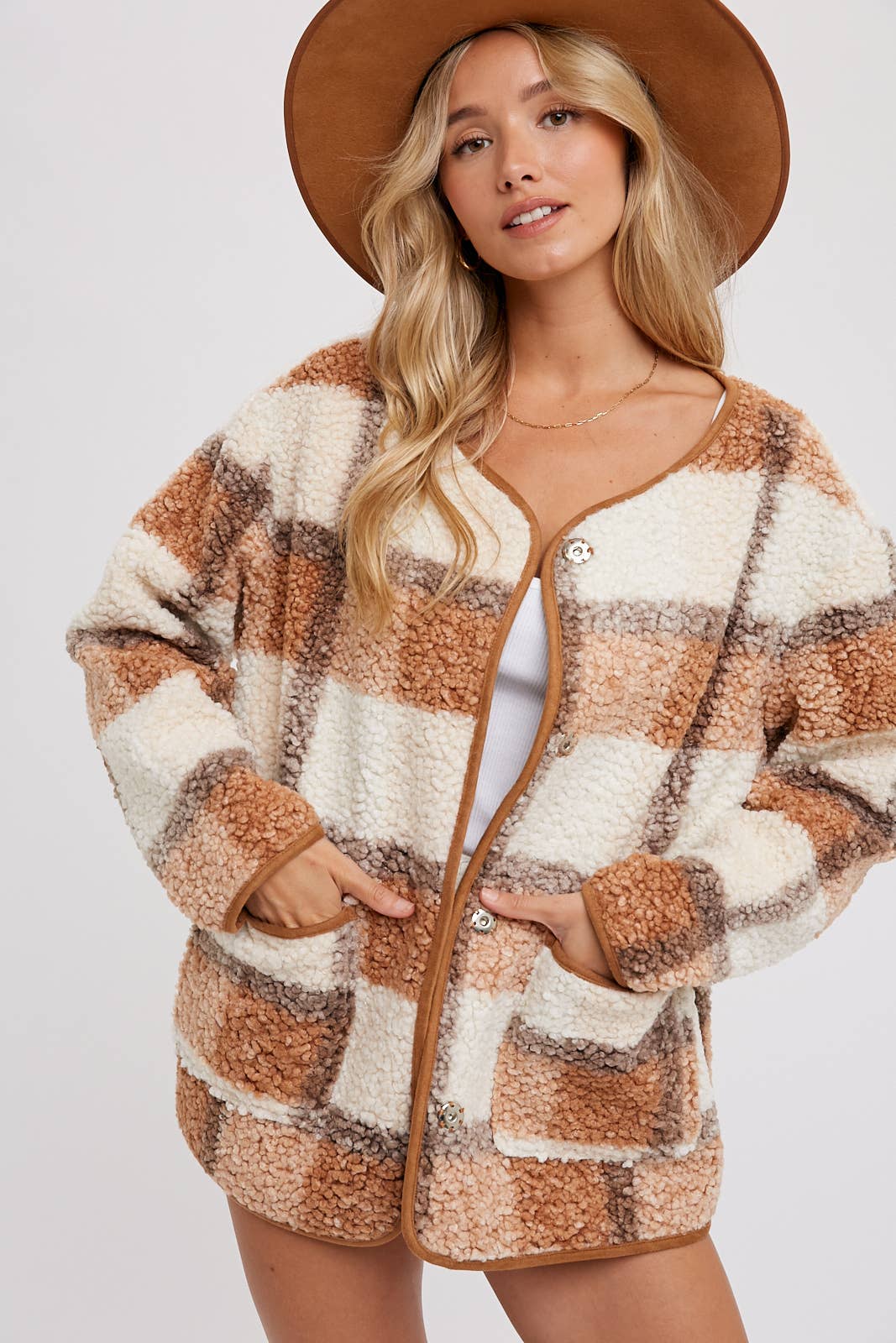 Bluivy – wholesale Jacket – Women's – SNAP BUTTON UP ROUND NECK JACKET17